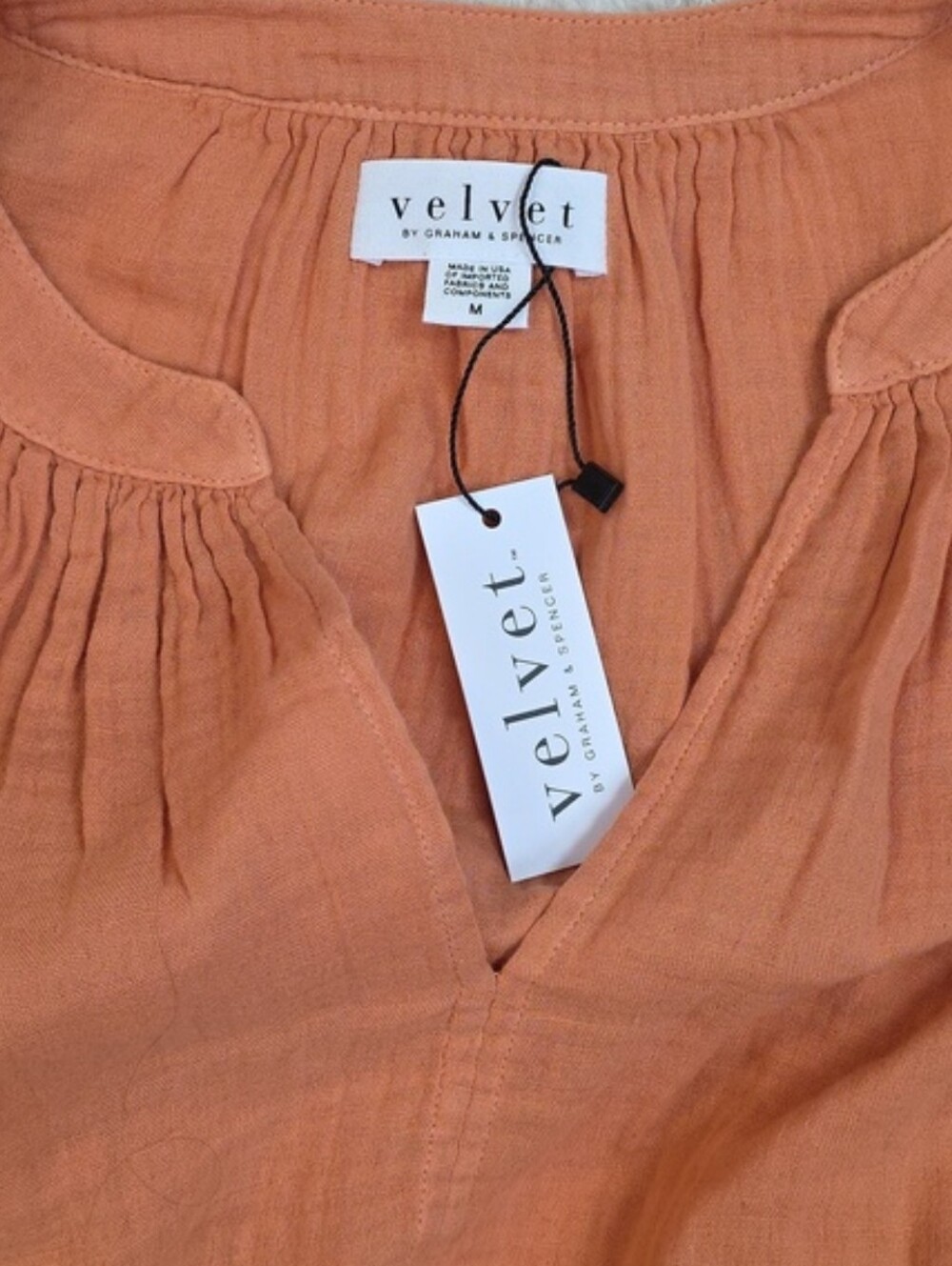 Velvet By Graham & Spencer Bella Mini-Dress In Peach, Rare Color!! - Picture 15 of 15